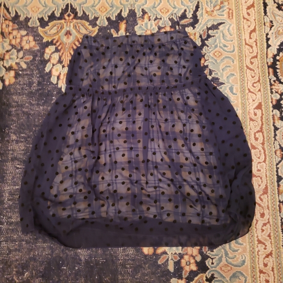 Navy Blue Chiffon Skirt - Picture 1 of 2